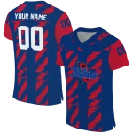 personalized tulsa golden hurricane stripe block blue jersey best selling