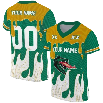 personalized uab blazers dripping flames green white jersey best selling