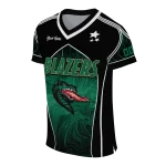 personalized uab blazers halftone slant green black jersey best selling