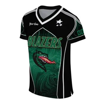 personalized uab blazers halftone slant green black jersey fashion forward
