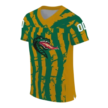 personalized uab blazers stripe splatter green jersey fashion forward