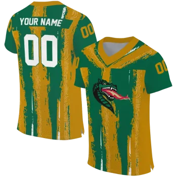 personalized uab blazers striped texture green jersey best selling