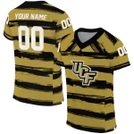 personalized ucf knights art stripe gold jersey best selling