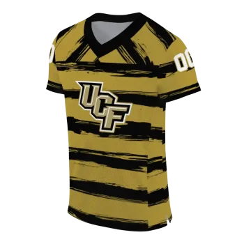 personalized ucf knights art stripe gold jersey fashion forward