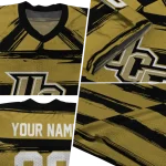 personalized ucf knights art stripe gold jersey best selling