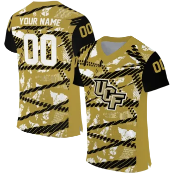 personalized ucf knights camo shatter gold jersey best selling