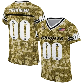 personalized ucf knights camouflage abstract gold jersey best selling
