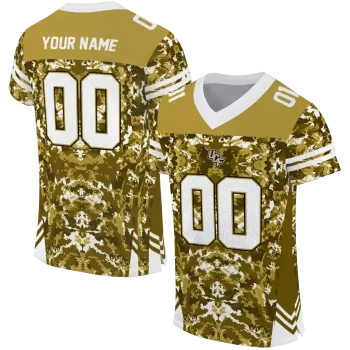 personalized ucf knights mirrored pattern gold jersey best selling
