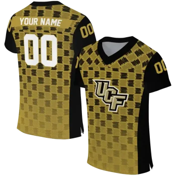personalized ucf knights stacked rectangle gold jersey best selling