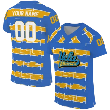 personalized ucla bruins layered grids blue jersey best selling