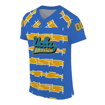 personalized ucla bruins layered grids blue jersey fashion forward