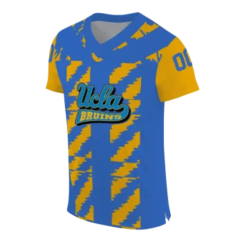 personalized ucla bruins stripe block blue jersey fashion forward