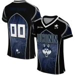 personalized uconn huskies halftone slant blue black jersey best selling
