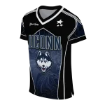 personalized uconn huskies halftone slant blue black jersey best selling