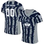 personalized uconn huskies stripe splatter blue jersey best selling