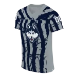 personalized uconn huskies stripe splatter blue jersey best selling