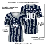 personalized uconn huskies stripe splatter blue jersey best selling