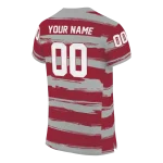 personalized umass minutemen art stripe red jersey best selling