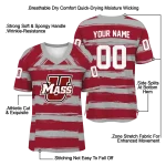 personalized umass minutemen art stripe red jersey best selling