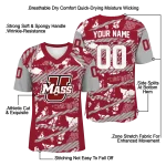 personalized umass minutemen camo shatter red jersey best selling