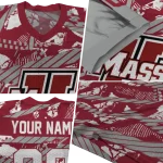 personalized umass minutemen camo shatter red jersey best selling