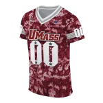 personalized umass minutemen camouflage abstract red jersey best selling
