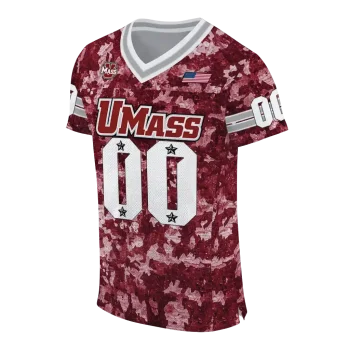 personalized umass minutemen camouflage abstract red jersey fashion forward