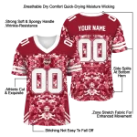 personalized umass minutemen mirrored pattern red jersey best selling