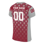 personalized umass minutemen stacked rectangle red jersey best selling
