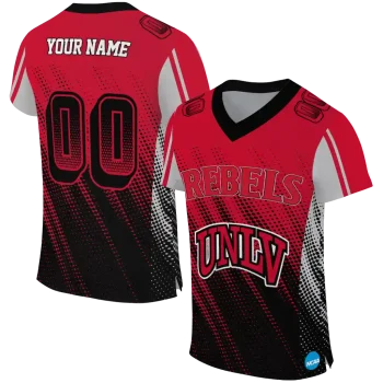 personalized unlv rebels halftone flow red black jersey best selling