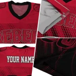personalized unlv rebels halftone flow red black jersey best selling