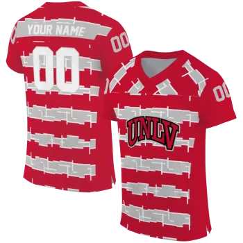 personalized unlv rebels layered grids red jersey best selling