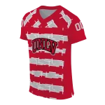 personalized unlv rebels layered grids red jersey best selling