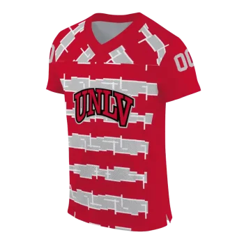 personalized unlv rebels layered grids red jersey fashion forward