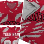 personalized unlv rebels stripe block red jersey best selling