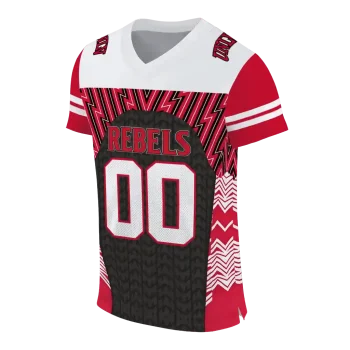 personalized unlv rebels tire arrows red black white jersey fashion forward