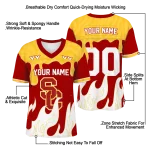 personalized usc trojans dripping flames red white jersey best selling