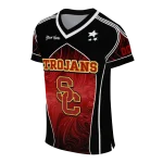 personalized usc trojans halftone slant red black jersey best selling