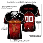 personalized usc trojans halftone slant red black jersey best selling