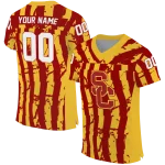 personalized usc trojans stripe splatter red jersey best selling