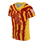 personalized usc trojans stripe splatter red jersey best selling