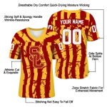 personalized usc trojans stripe splatter red jersey best selling
