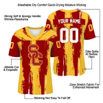 personalized usc trojans striped texture red jersey best selling