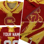 personalized usc trojans striped texture red jersey best selling