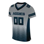 personalized utah state aggies halftone sweep grey black jersey best selling