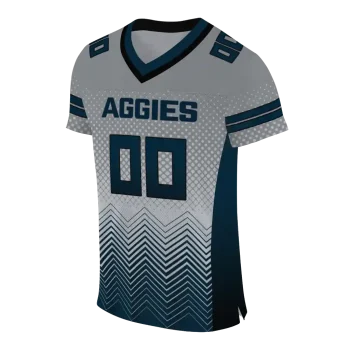 personalized utah state aggies halftone sweep grey black jersey fashion forward