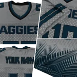 personalized utah state aggies halftone sweep grey black jersey best selling