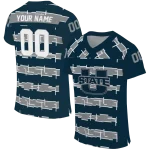 personalized utah state aggies layered grids navy jersey best selling