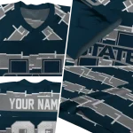 personalized utah state aggies layered grids navy jersey best selling