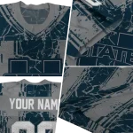 personalized utah state aggies rugged stripes navy jersey best selling